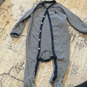 Ralph Lauren Baby Button Footie, 3-6